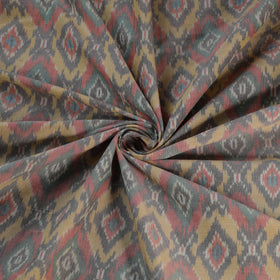 Multicolor - Exclusive! Pure Handspun Handwoven Pochampally Ikat Silk x Wool Fabric 22