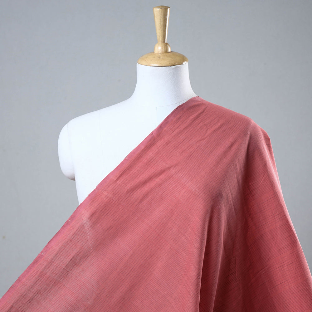 Pink - Pure Handloom Godavari Stripe Cotton Fabric