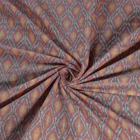 Multicolor - Exclusive! Pure Handspun Handwoven Pochampally Ikat Silk x Wool Fabric 23