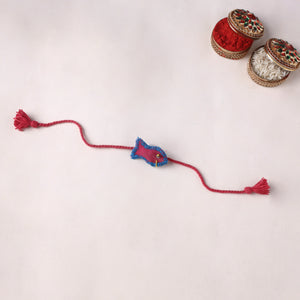 Fish - Reusable Handmade Threadwork Kids Rakhi with Potli (Assorted) 19