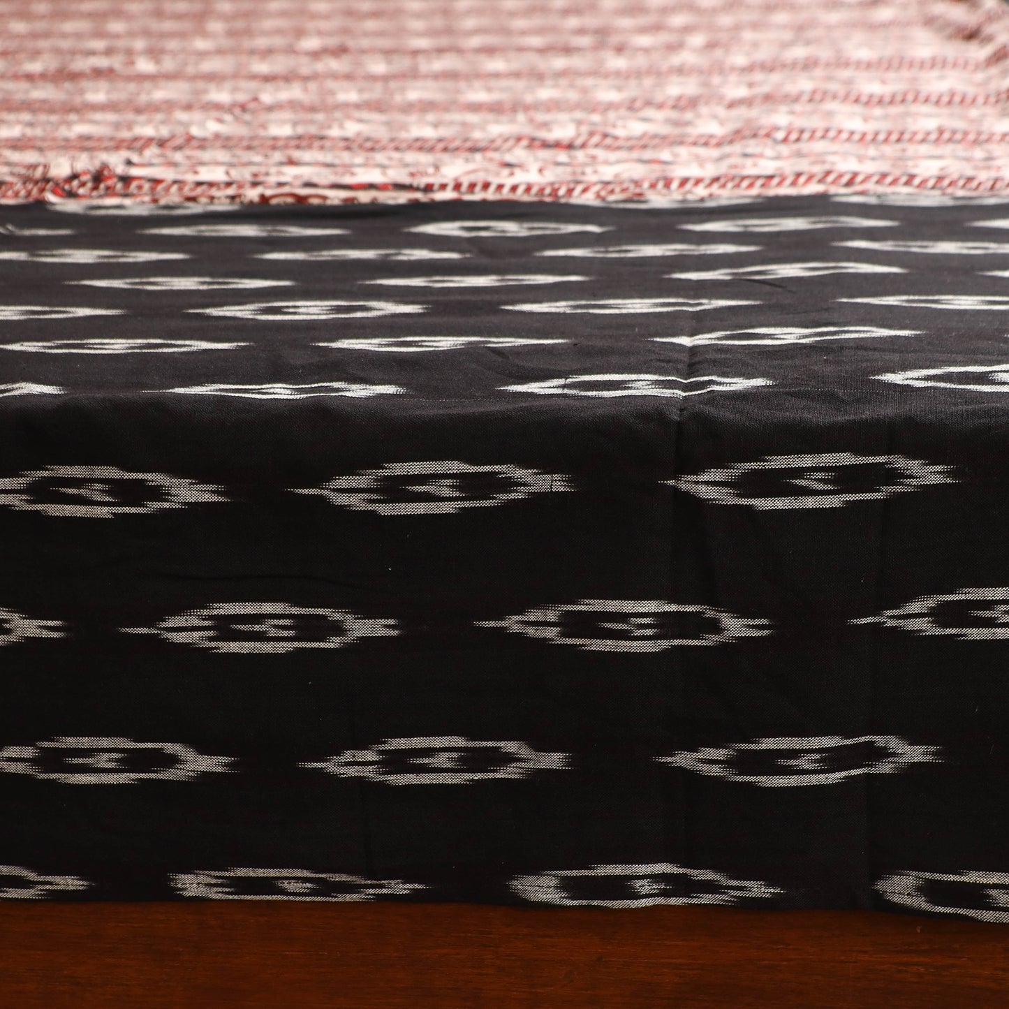 Pochampally Ikat with Bagh Patch Cotton Double Bedsheet Set (108 x 90 in) 24