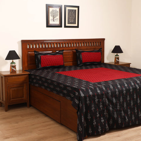 Pochampally Ikat with Bagh Patch Cotton Double Bedsheet Set (108 x 90 in) 25