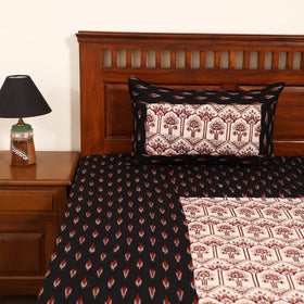 Pochampally Ikat with Bagh Patch Cotton Double Bedsheet Set (108 x 90 in) 26