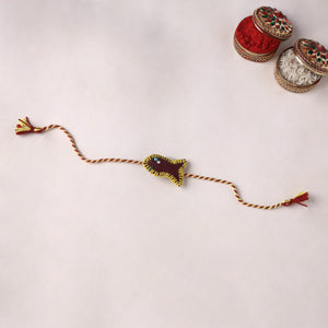Fish - Reusable Handmade Threadwork Kids Rakhi with Potli (Assorted) 24