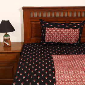 Pochampally Ikat with Bagh Patch Cotton Double Bedsheet Set (108 x 90 in) 27