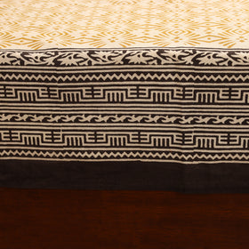 Bagru Hand Block Print Natural Dyed Cotton Single Bedsheet (90 x 60 in) 10
