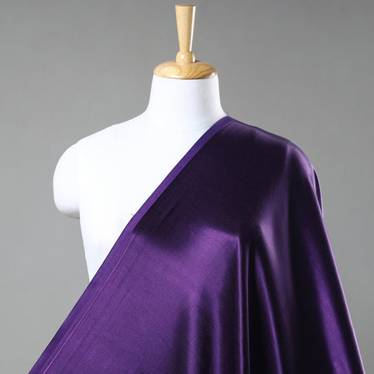 Blue - Purple - Pure Mashru Silk Plain Fabric (Width - 46 in)