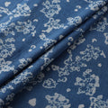 Blue - Authentic Kutch Hand Block Batik Print Pure Handwoven Natural Dyed Kala Cotton Fabric 01