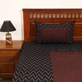 Pochampally Ikat with Bagh Patch Cotton Double Bedsheet Set (108 x 90 in) 29