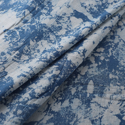 Blue - Authentic Kutch Hand Block Batik Print Pure Handwoven Natural Dyed Kala Cotton Fabric 02