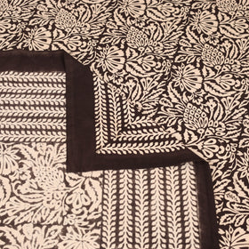 Bagru Hand Block Print Natural Dyed Cotton Single Bedsheet (90 x 60 in) 11