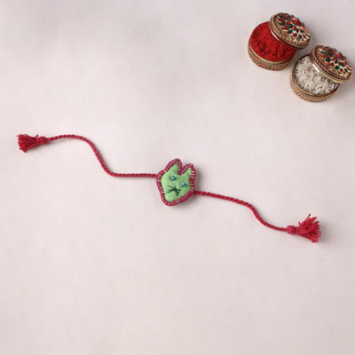 Cat - Handmade Threadwork Kids Rakhi (Assorted) 08