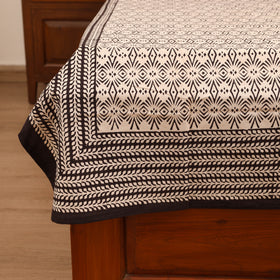 Bagru Hand Block Print Natural Dyed Cotton Single Bedsheet (90 x 60 in) 09