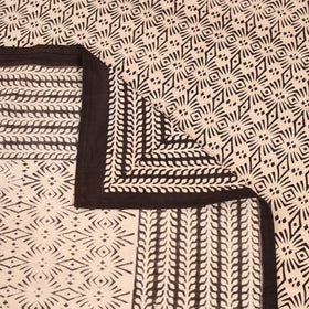 Bagru Hand Block Print Natural Dyed Cotton Single Bedsheet (90 x 60 in) 09