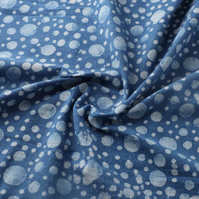 Blue - Authentic Kutch Hand Block Batik Print Pure Handwoven Natural Dyed Kala Cotton Fabric 03