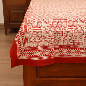 Bagru Hand Block Print Natural Dyed Cotton Single Bedsheet (90 x 60 in) 08