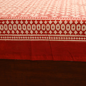 Bagru Hand Block Print Natural Dyed Cotton Single Bedsheet (90 x 60 in) 08