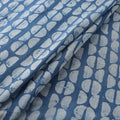 Blue - Authentic Kutch Hand Block Batik Print Pure Handwoven Natural Dyed Kala Cotton Fabric 04