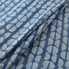 Blue - Authentic Kutch Hand Block Batik Print Pure Handwoven Natural Dyed Kala Cotton Fabric 04