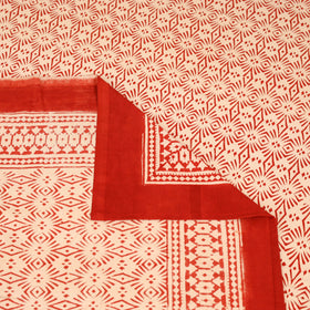 Bagru Hand Block Print Natural Dyed Cotton Single Bedsheet (90 x 60 in) 08