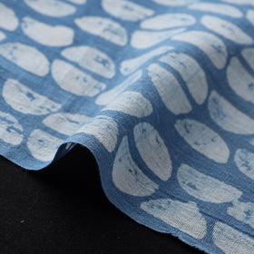 Blue - Authentic Kutch Hand Block Batik Print Pure Handwoven Natural Dyed Kala Cotton Fabric 04