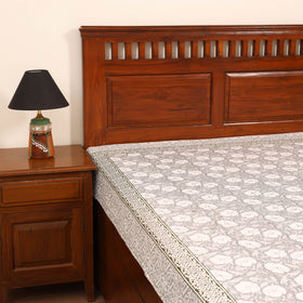 Sanganeri Hand Block Print Cotton Single Bedsheet (90 x 60 in) 07