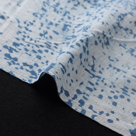 Blue - Authentic Kutch Hand Block Batik Print Pure Handwoven Natural Dyed Kala Cotton Fabric 05