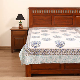 Sanganeri Hand Block Print Cotton Single Bedsheet (90 x 60 in) 06