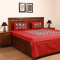 Pochampally Ikat with Bagh Patch Cotton Double Bedsheet Set (108 x 90 in) 33