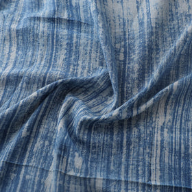 Blue - Authentic Kutch Hand Block Batik Print Pure Handwoven Natural Dyed Kala Cotton Fabric 07