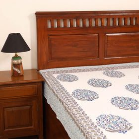 Sanganeri Hand Block Print Cotton Single Bedsheet (90 x 60 in) 06
