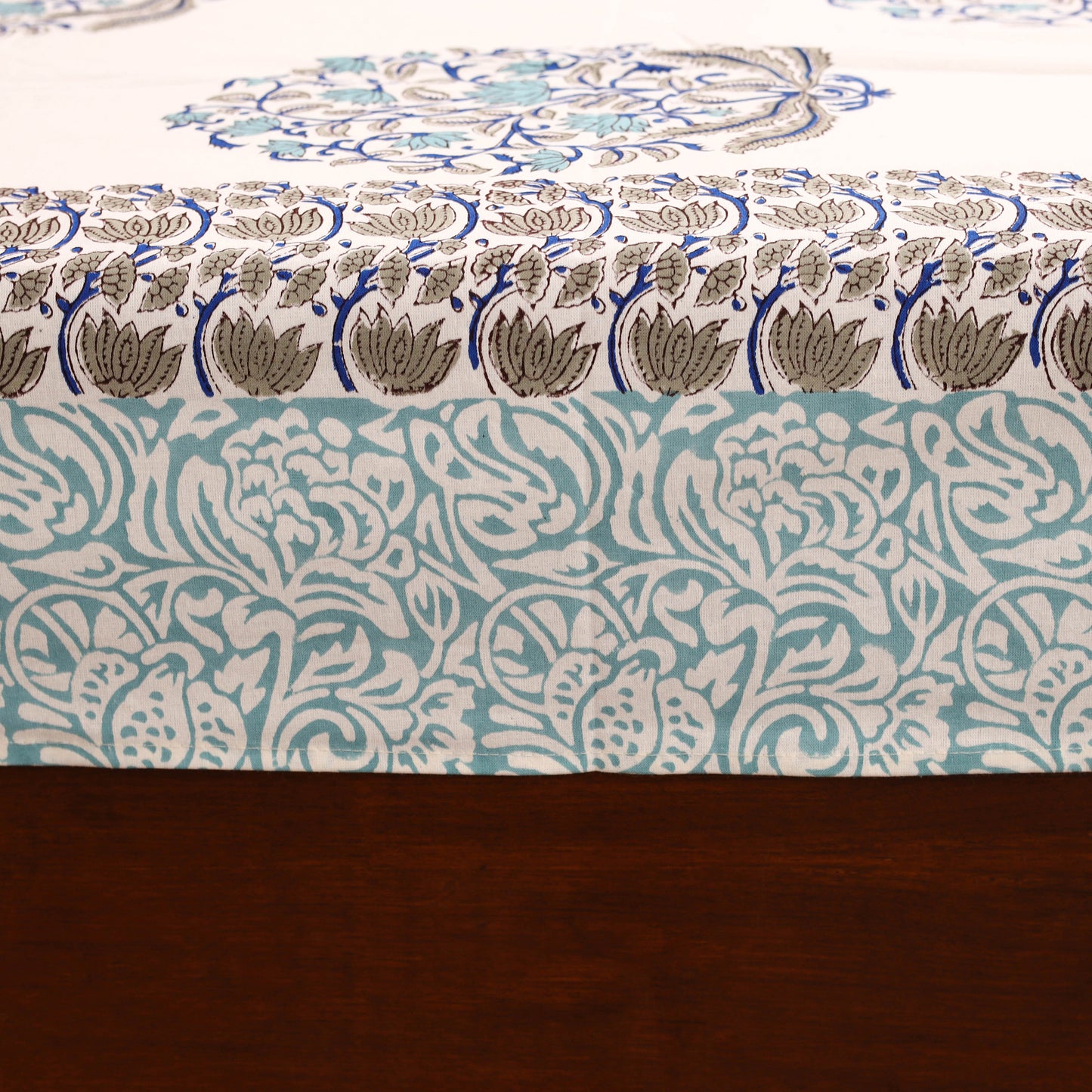 Sanganeri Hand Block Print Cotton Single Bedsheet (90 x 60 in) 06