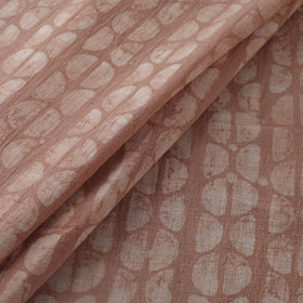 Brown - Authentic Kutch Hand Block Batik Print Pure Handwoven Natural Dyed Kala Cotton Fabric 08