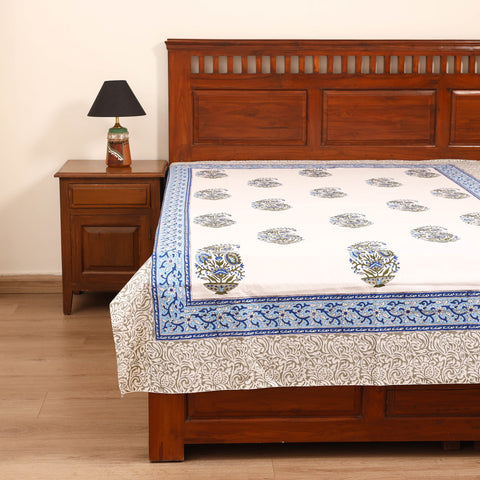 Sanganeri Hand Block Print Cotton Single Bedsheet (90 x 60 in) 05