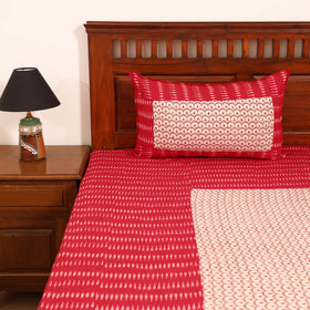 Pochampally Ikat with Bagh Patch Cotton Double Bedsheet Set (108 x 90 in) 34