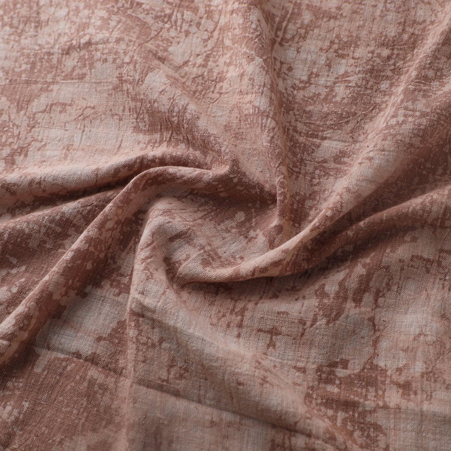 Brown - Authentic Kutch Hand Block Batik Print Pure Handwoven Natural Dyed Kala Cotton Fabric 09