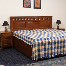 Multicolor - double handloom cotton bed sheet (108 x 90 in)