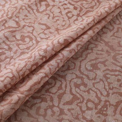 Brown - Authentic Kutch Hand Block Batik Print Pure Handwoven Natural Dyed Kala Cotton Fabric 10