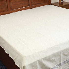 Green - double handloom cotton bed sheet (108 x 90 in) 02