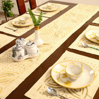 Applique Cut Work Table Runner with Table Mat Set 22