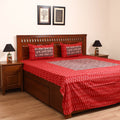 Pochampally Ikat with Bagh Patch Cotton Double Bedsheet Set (108 x 90 in) 36