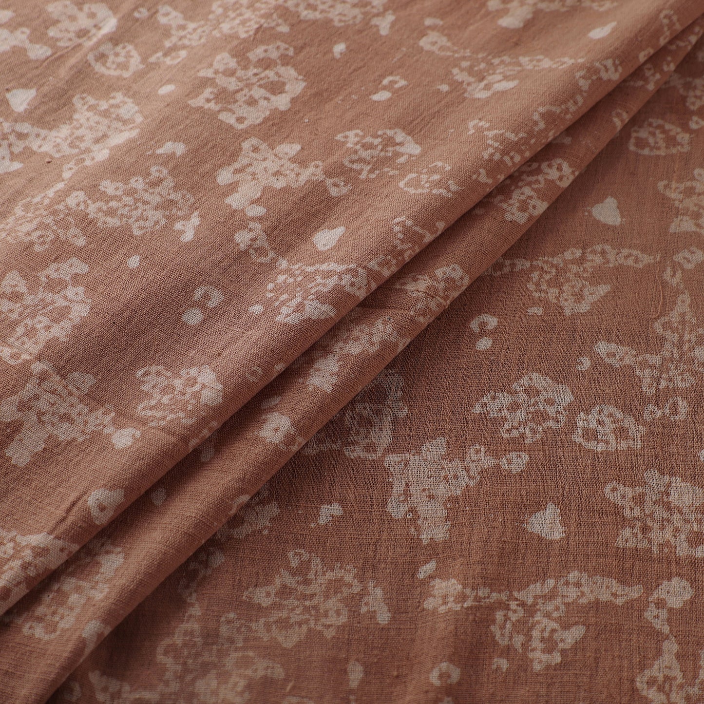 Brown - Authentic Kutch Hand Block Batik Print Pure Handwoven Natural Dyed Kala Cotton Fabric 11
