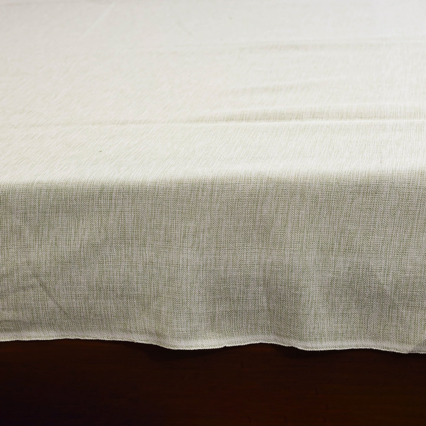 Green - double handloom cotton bed sheet (108 x 90 in) 02