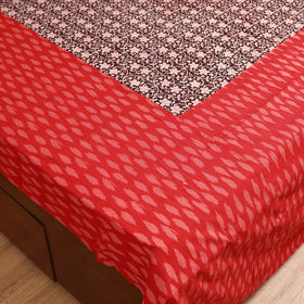 Pochampally Ikat with Bagh Patch Cotton Double Bedsheet Set (108 x 90 in) 36