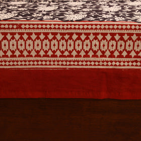 Bagru Hand Block Print Natural Dyed Cotton Single Bedsheet (90 x 60 in) 04