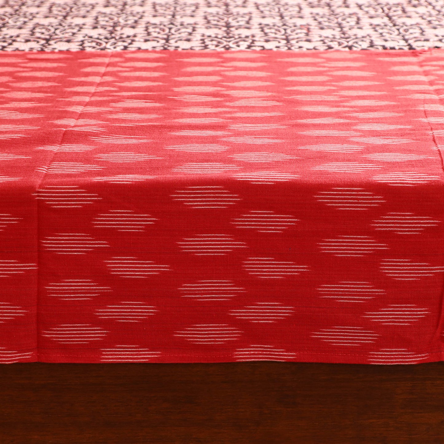 Pochampally Ikat with Bagh Patch Cotton Double Bedsheet Set (108 x 90 in) 36