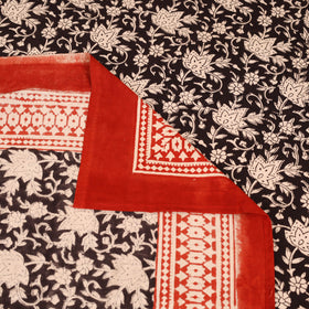 Bagru Hand Block Print Natural Dyed Cotton Single Bedsheet (90 x 60 in) 04