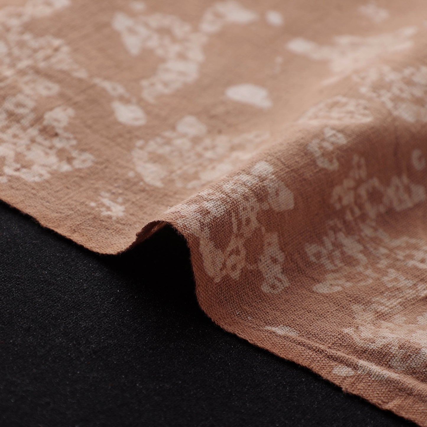Brown - Authentic Kutch Hand Block Batik Print Pure Handwoven Natural Dyed Kala Cotton Fabric 11