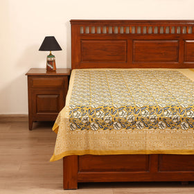 Bagru Hand Block Print Natural Dyed Cotton Single Bedsheet (90 x 60 in) 03
