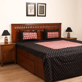 Pochampally Ikat with Bagh Patch Cotton Double Bedsheet Set (108 x 90 in) 37